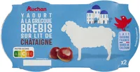 Yaourt à la grecque brebis sur lit de châtaigne