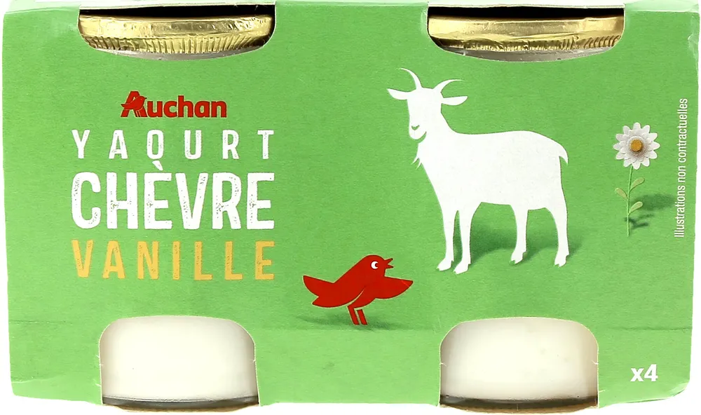 Yaourt au lait de chèvre vanille 4x120g