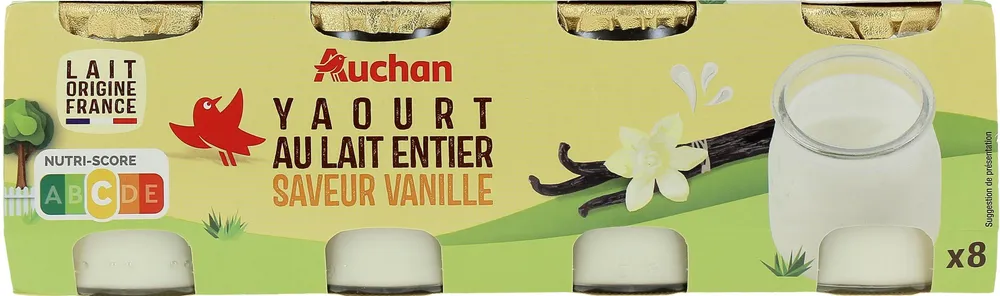 Yaourt au lait entierSaveur Vanille