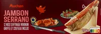 Jambon serrano 12 mois d'affinage minimum, griffe et couteaux inclus