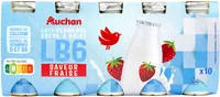 Lait fermenté sucré à boire LB6 goût fraisesource de calciumSource de vitamines D et B6