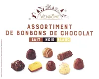 Assortiment de bonbons de chocolat Lait Noir Blanc