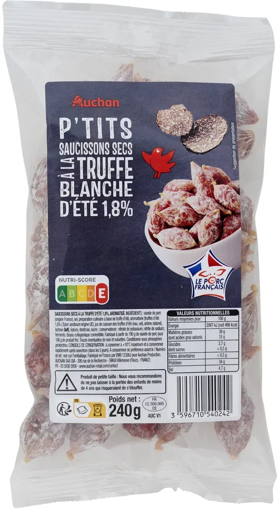 Ptits saucissons secs a la truffe d’ete