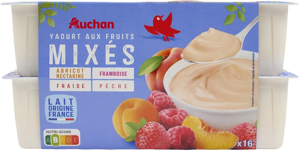 Yaourt aux fruits mixés