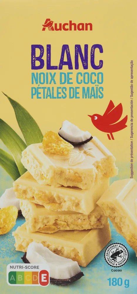 Blanc noix de coco pétales de maïs