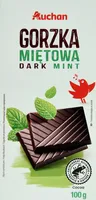 Tablette  chocolat  auchan  GORZKA MIETOWA DARK MINT