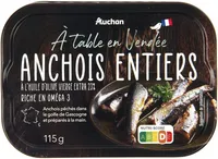 Anchois entiers à l'huile d'olive vierge extra 23%
