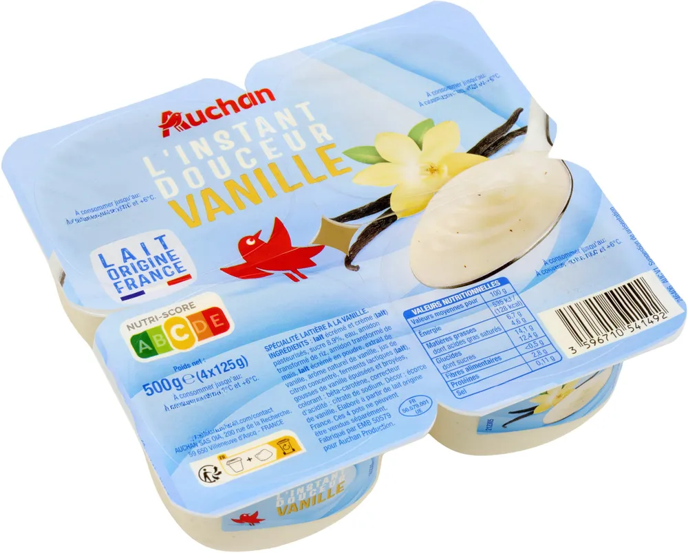 Auchan instant douceur vanille