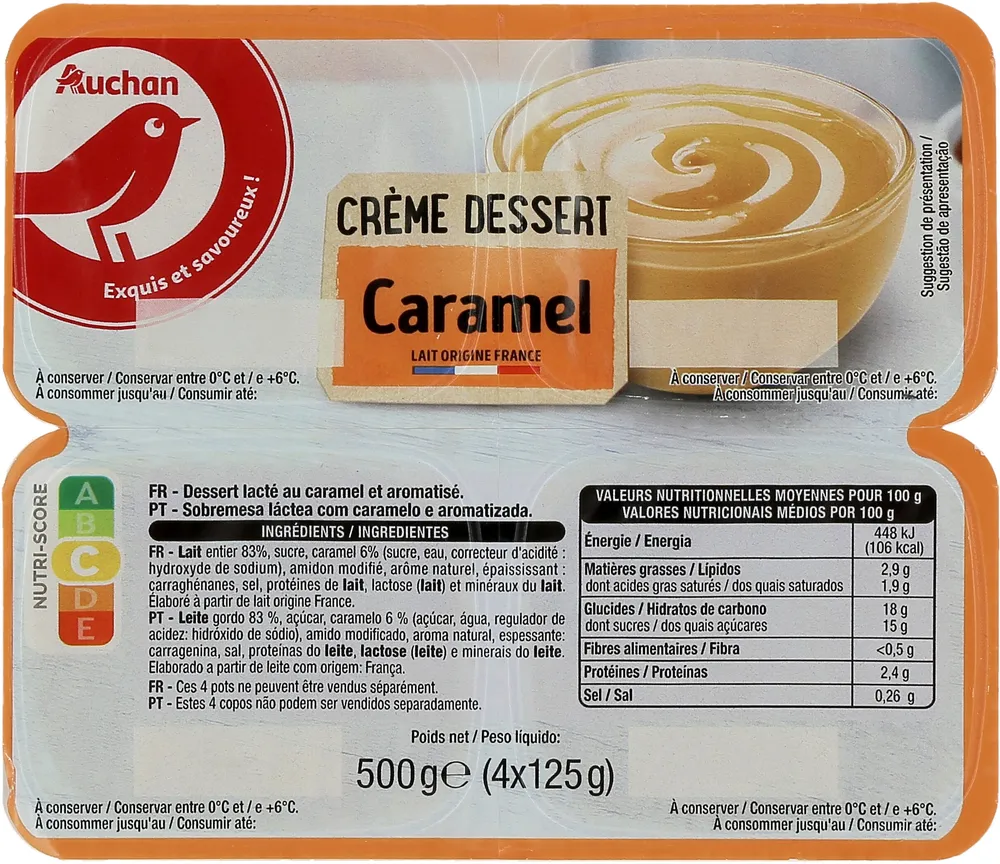 Crème dessert caramel