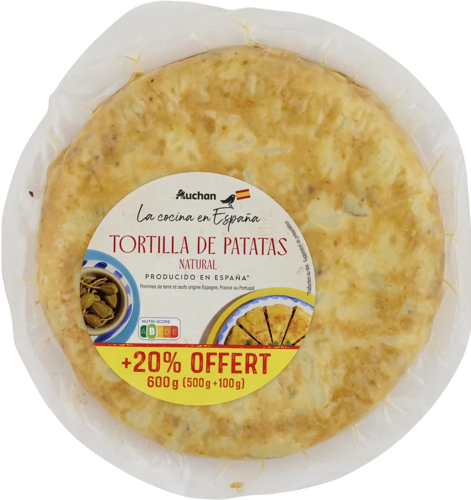 TORTILLA DE PATATAS, producido en España