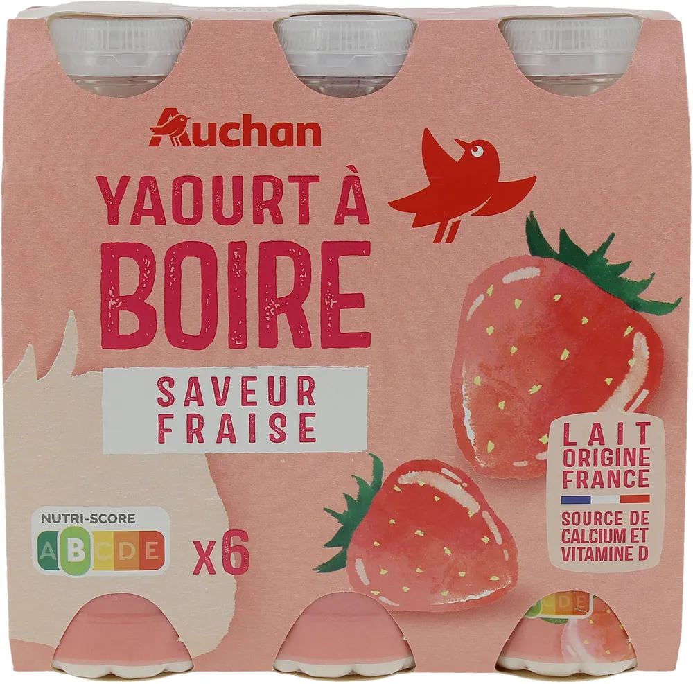 Yaourt à boire fraise