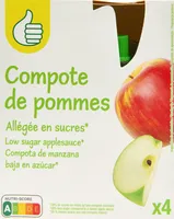 Compote de pomme allégée en sucres**30% de sucres en moins qu'une compote classique