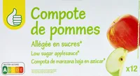 Compote de pomme allégée en sucres**30% de sucres en moins qu'une compote classique