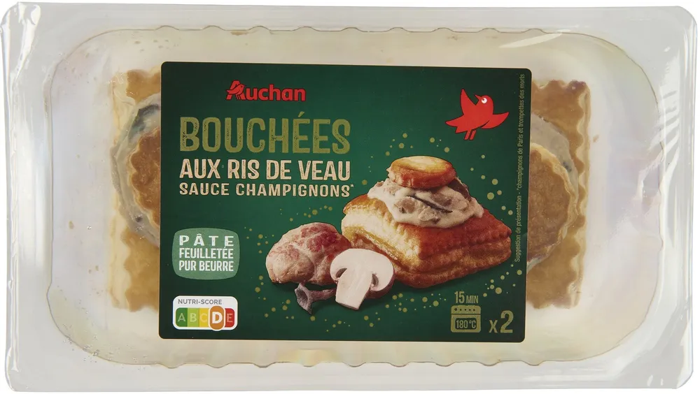 Bouchée aux ris de veau sauce champignons*.