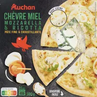 Chèvre miel, mozzarella et ricotta, pâte fine et croustillante