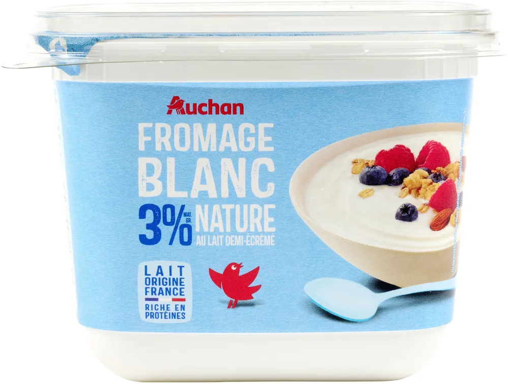 Fromage blanc nature au lait demi-écrémé