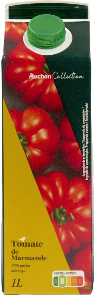 100% Pur jus Tomate de Marmande Salé à 3g/l