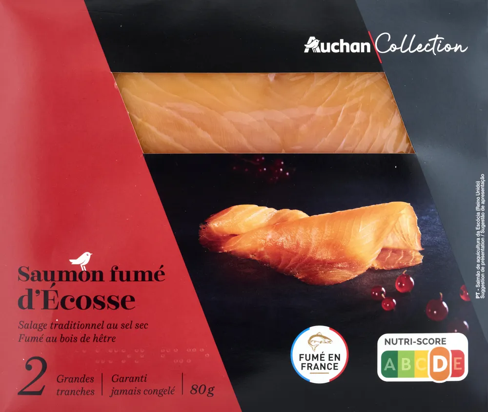 saumon fumé d'Ecosse – salage traditionnel au sel sec - fumé au bois de hêtre