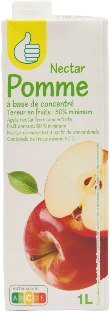 NectarPomme - à base de concentré - Teneur en fruits : 50% minimum