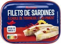 Filets de sardines huile de tournesol et piment
