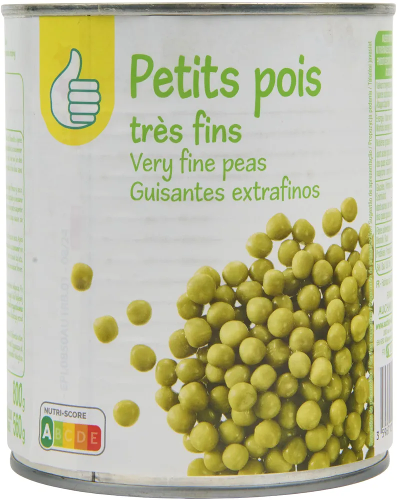 Petits pois très fins