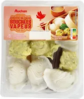Recette de ChineBouchées vapeursauce aigre douce et sauce sojax9 - 3 hacao poulet - 3 hacao crevettes - 3 xiu mai porc - sauce aigre douce et sauce soja