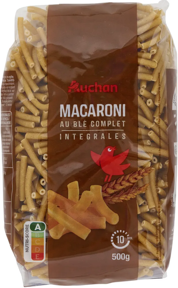 Macaroni au blé complet