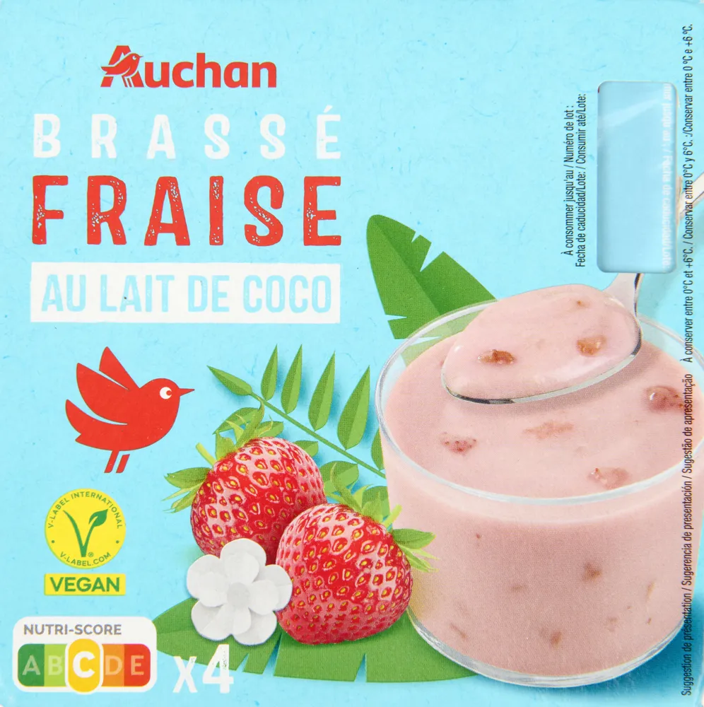 Brassé fraise au lait de coco