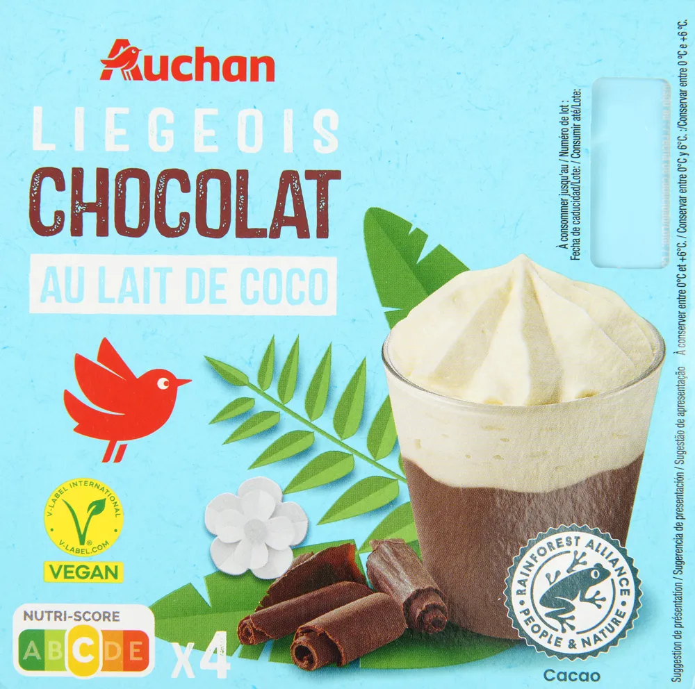 Liegeois chocolat au lait de coco