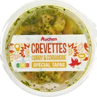 Crevettes sauce curry coriandre