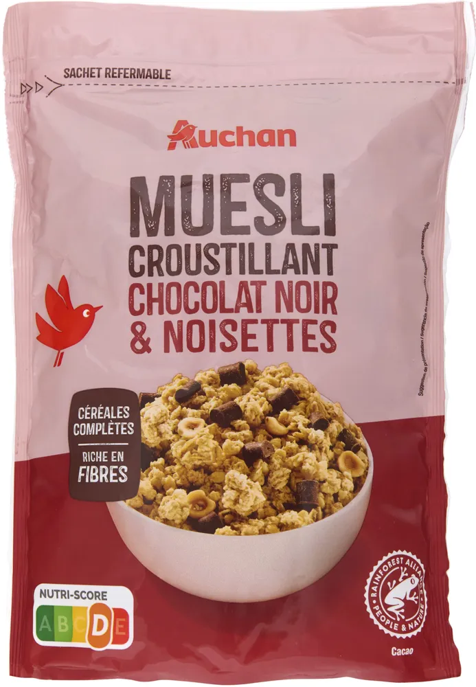 Muesli croustillant chocolat noir et noisettes