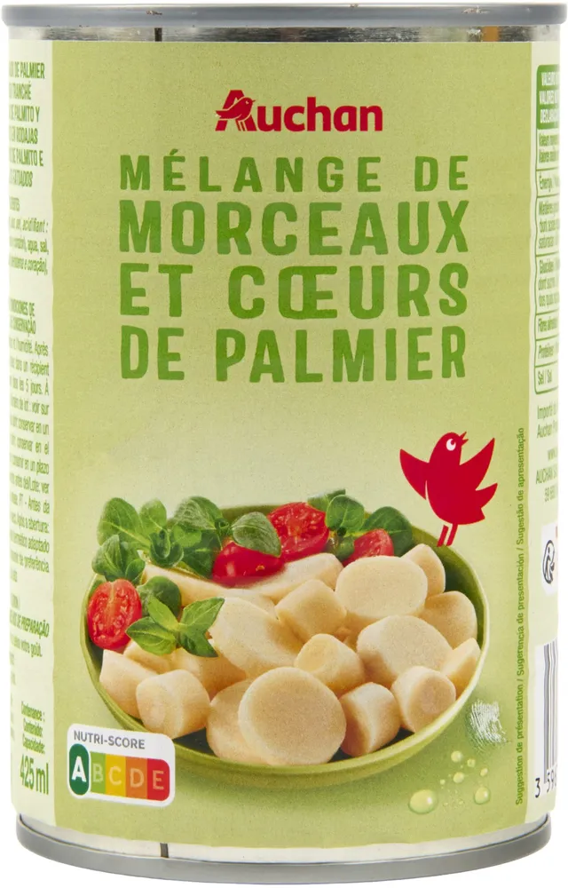 Melange de morceaux et coeurs de palmier special salade