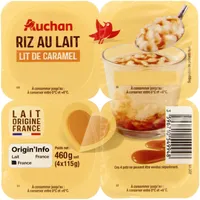 Riz au lait lit de caramel