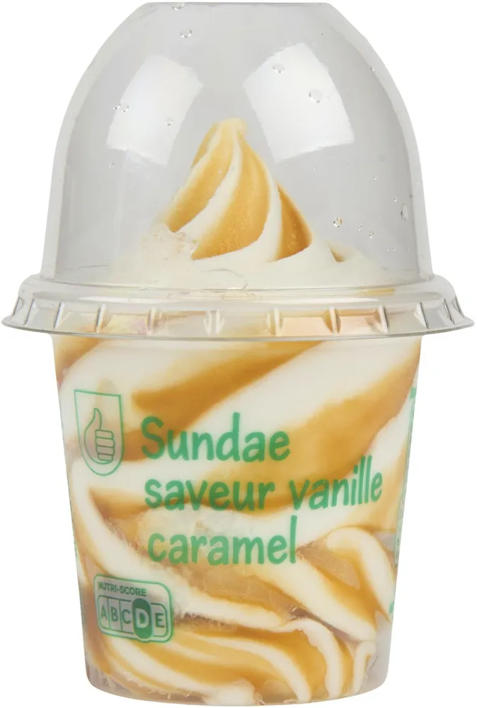 Sundae saveur vanille caramel