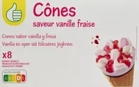 Cônes saveur vanille fraise