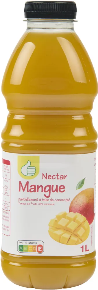 NECTAR DE MANGUEpartiellement à base de concentréTeneur en fruits 35% minimum