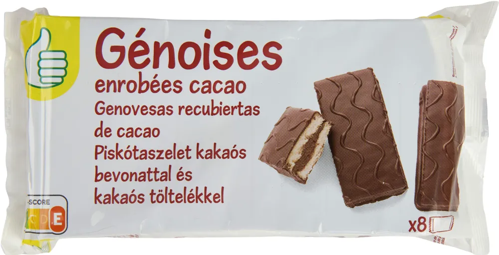Génoises enrobées cacao