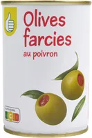 Olives vertes farcies au poivron