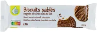 Biscuits sablés nappés chocolat au lait