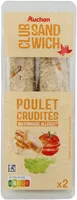 Poulet roti crudites