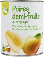 Poires demi-fruits au sirop léger