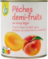 Demi pêche au sirop léger