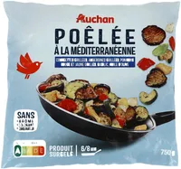 Poêlée à la méditerranéenneCourgettes grillées, aubergines grillées, poivrons rouge et jaune grillés, basilic , huile d'olive