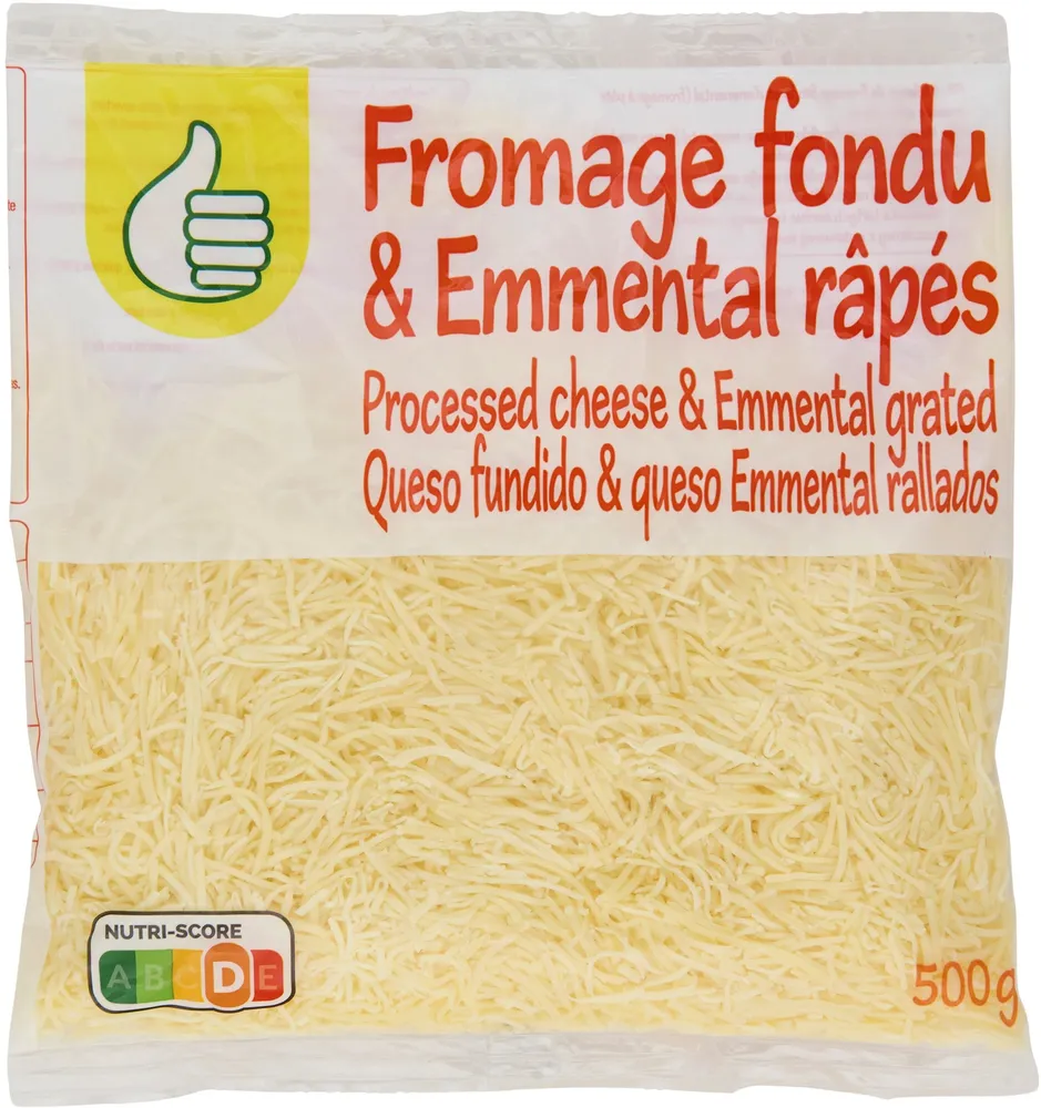 Fromage fondu et Emmental râpés