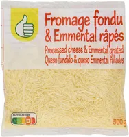 Fromage fondu et Emmental râpés