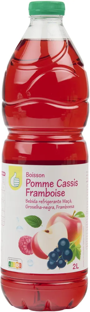 Boisson pomme cassis framboise