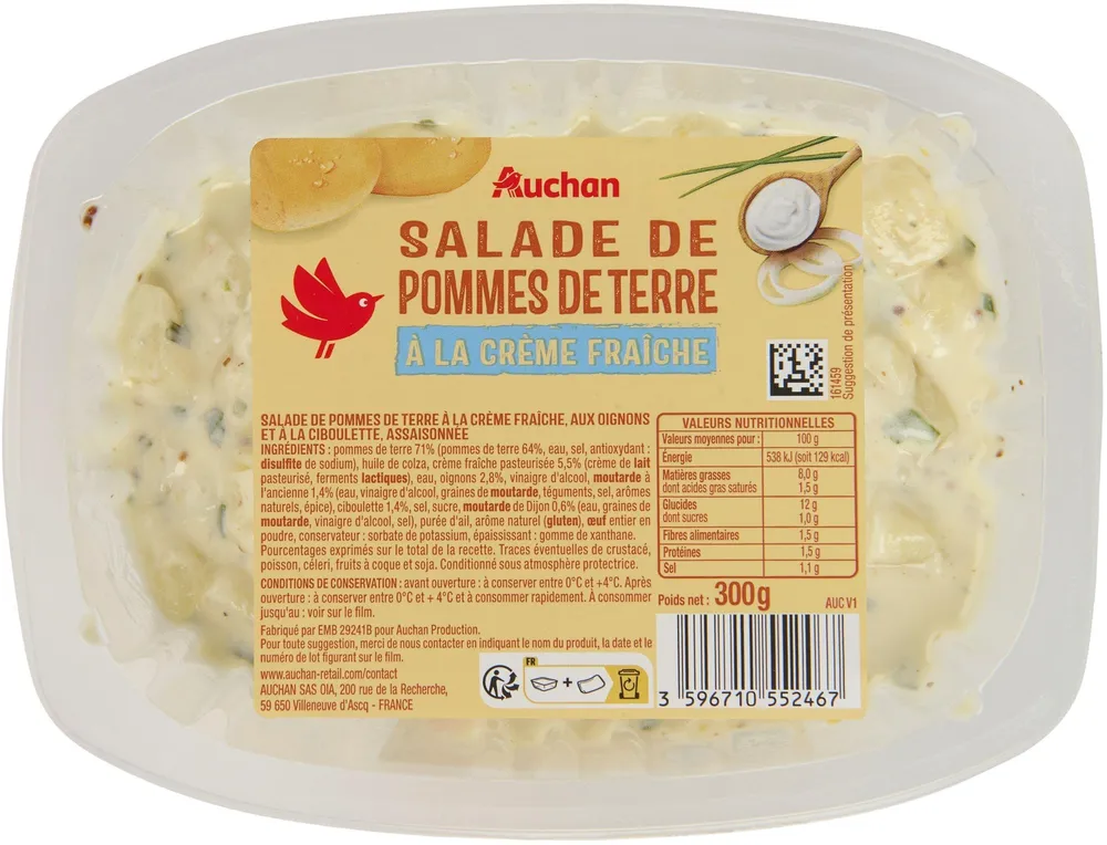 Salade de pommes de terre a la creme fraîche
