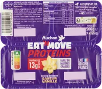 Crème dessert saveur vanille riche en protéines AUCHAN EAT' N MOVE