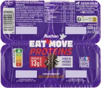 Crème dessert au chocolat riche en protéines AUCHAN EAT' N MOVE