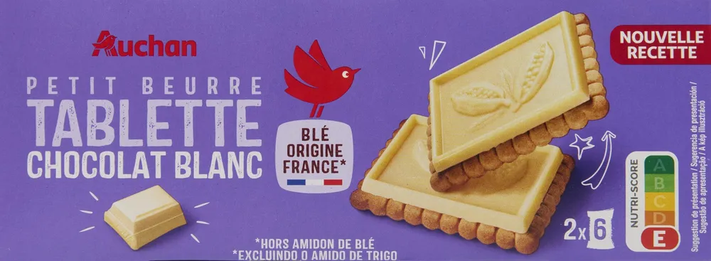 Petit beurre tablette chocolat blanc